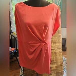 Lane Bryant Ladies Short Sleeve Blouse 18/20 - Used - Coral